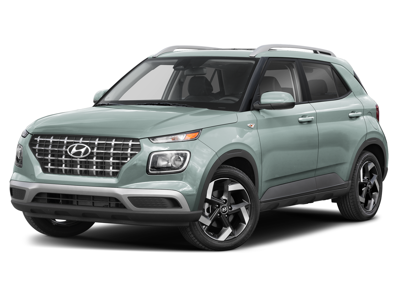 2026 Hyundai VENUE SEL in Mirage Green — front three-quarter view