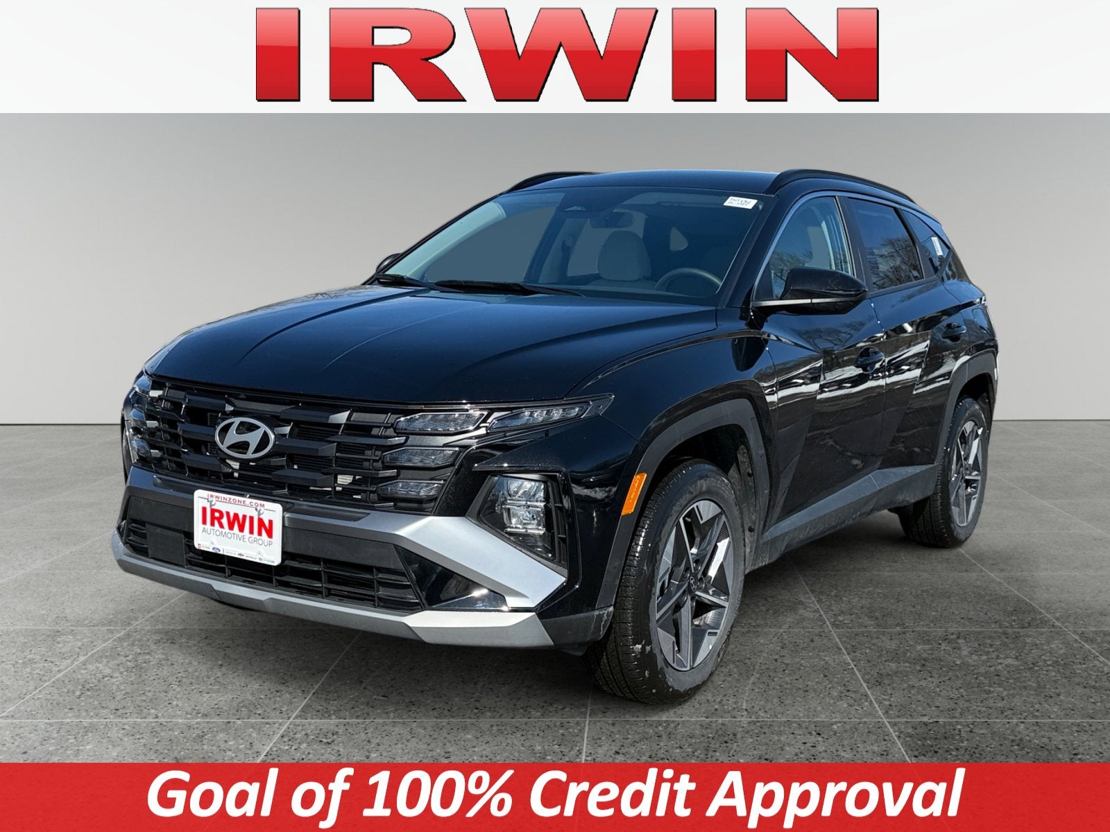 2026 Hyundai TUCSON SEL AWD in Black — front three-quarter view