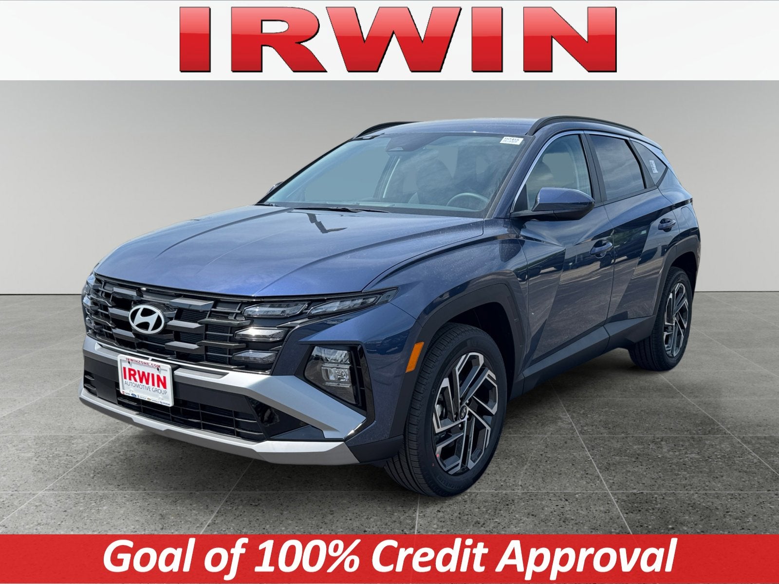 2026 Hyundai TUCSON SEL Plus AWD in Blue — front three-quarter view