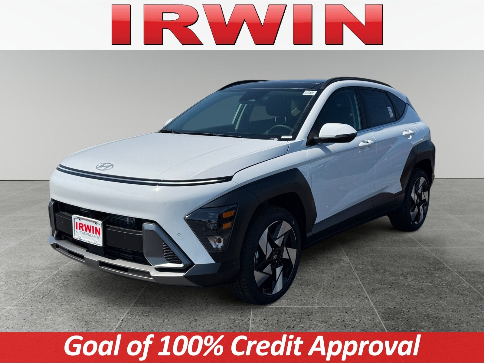 2026 Hyundai KONA Limited AWD in White — front three-quarter view