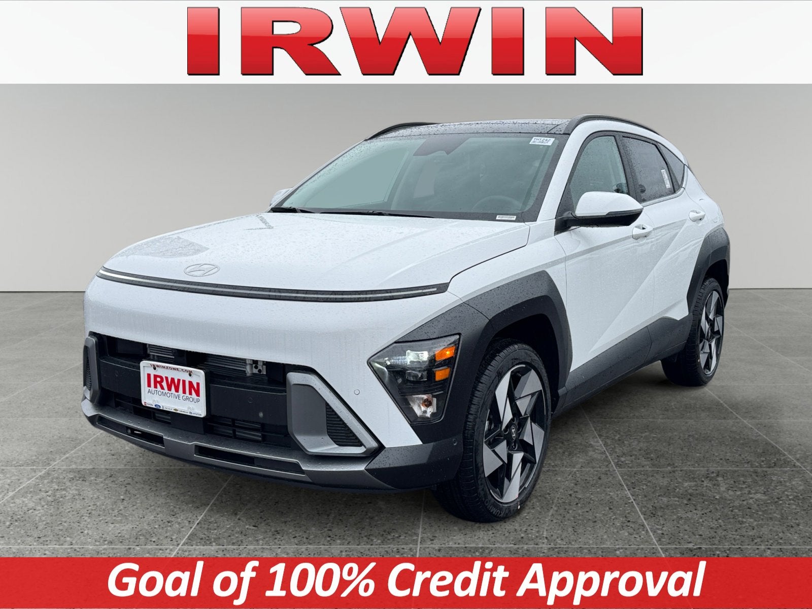 2026 Hyundai KONA Limited AWD in White — front three-quarter view