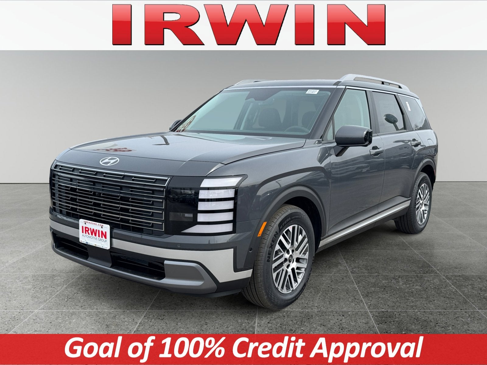 2026 Hyundai PALISADE SEL Premium AWD in Gray — front three-quarter view