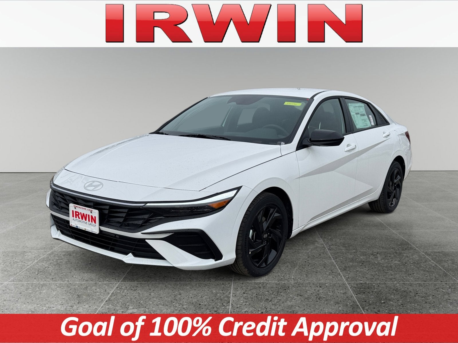 2026 Hyundai ELANTRA SEL Sport in White — front three-quarter view