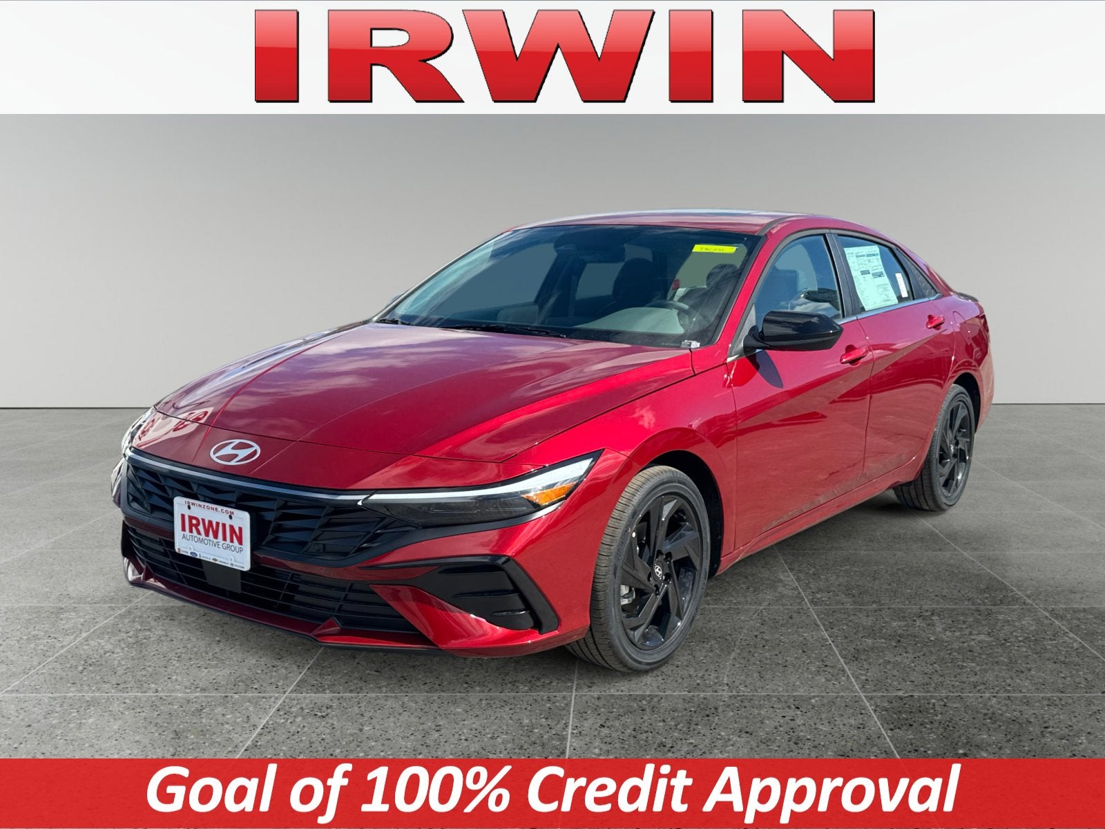 2026 Hyundai ELANTRA SEL Sport Premium in Red — front three-quarter view